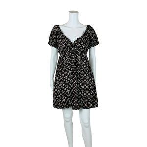 La Blanca By Rod Seattie Dress Women's Medium Brown Floral Print Summer Gathered